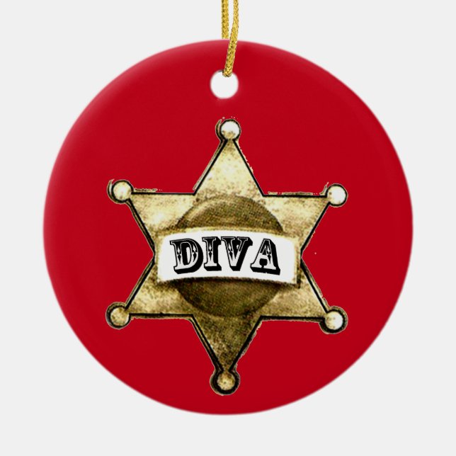 "Cowgirl" Diva Ornament (Front)
