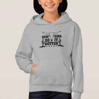 COWGIRL DO IT BETTER Cow skull with long horns art
