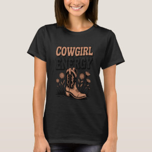 Cowgirl Energy Western Rodeo Vintage Western Style T-Shirt