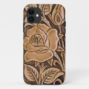 cowgirl fashion southwestern floral leather iPhone 11 case