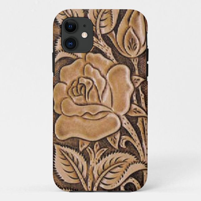 cowgirl fashion southwestern floral leather Case-Mate iPhone case (Back)