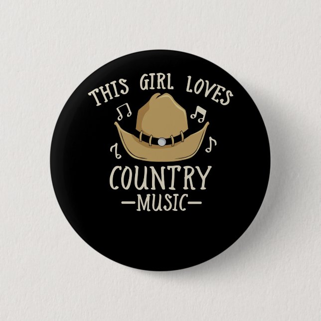 Cowgirl Female Country Music Lover Western Dancing 6 Cm Round Badge (Front)