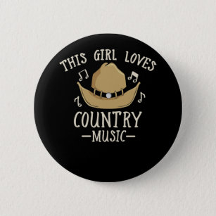 Cowgirl Female Country Music Lover Western Dancing 6 Cm Round Badge