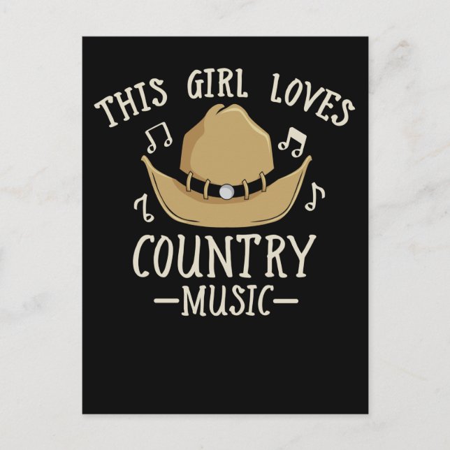 Cowgirl Female Country Music Lover Western Dancing Postcard (Front)