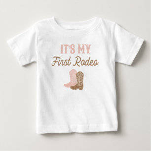 Cowgirl First Rodeo Birthday Baby T-Shirt