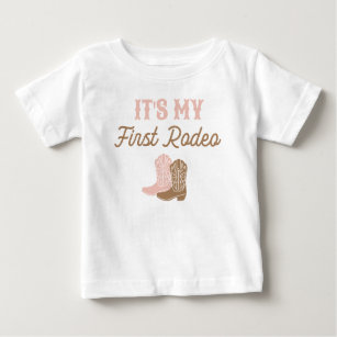 Cowgirl First Rodeo Birthday Baby T-Shirt