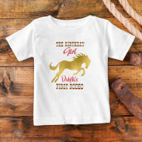 Cowgirl first rodeo pink and gold birthday