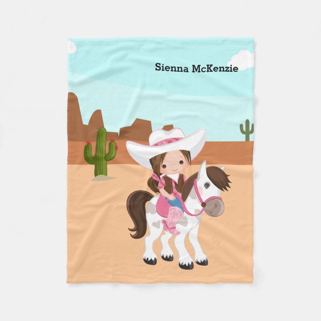 Cowgirl Fleece Blanket (Front)