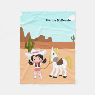 Cowgirl Fleece Blanket