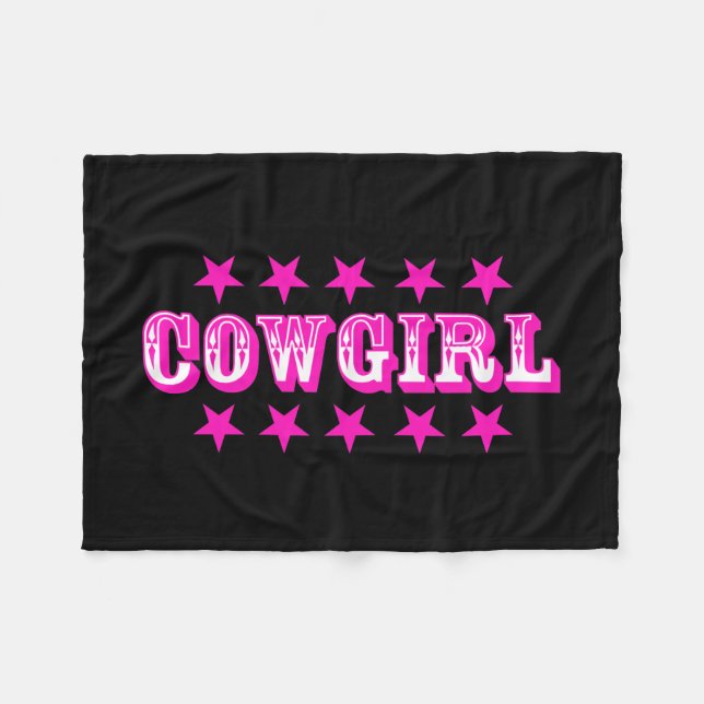 "Cowgirl" Fleece Blankets (Front (Horizontal))