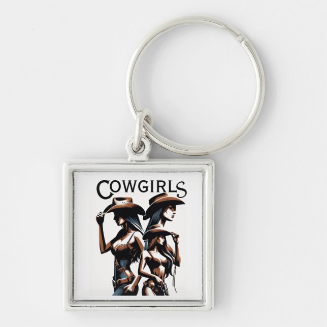 cowgirl friends  key ring (Front)