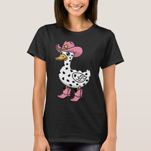 Cowgirl fuuny duck T-Shirt (Front)