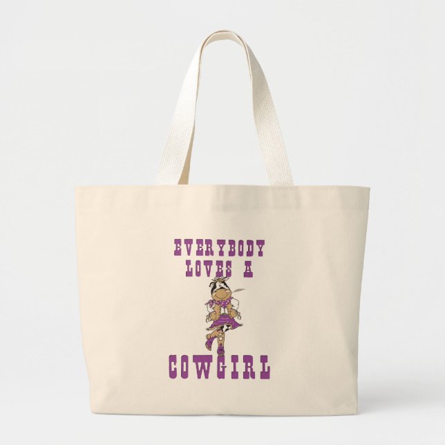 CowGirl Gifts Large Tote Bag (Front)