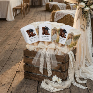 Cowgirl Glam and Boots Graduation Hand Fan