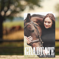 Cowgirl Graduation Photo Country Graduate Folded