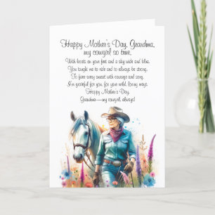 Cowgirl Grandma Thank You Card