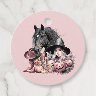 Cowgirl Halloween horse Brooms are for amateurs Favour Tags