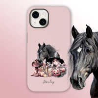 Cowgirl Halloween horse pink black girly