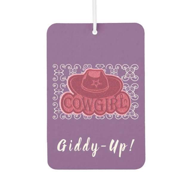 Cowgirl Hat Car Air Freshener (Front)
