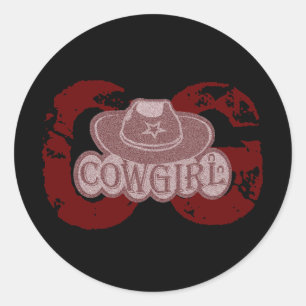 Cowgirl Hat!  Classic Round Sticker