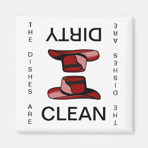 Cowgirl Hat Clean Dirty Dishwasher Magnet
