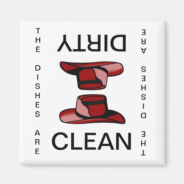 Cowgirl Hat Clean Dirty Dishwasher Magnet (Front)