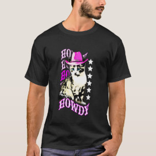 Cowgirl Hat Cute Howdy Cat T-Shirt