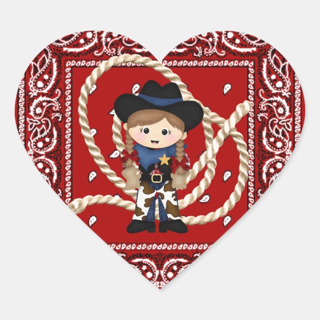 Cowgirl Heart Sticker (Front)