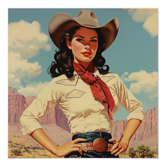 Cowgirl Hearts in Every Stitch: Wild West Whispers Poster (Front)
