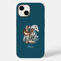 Cowgirl horse cowboy boots hat floral western