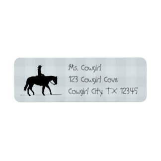 Cowgirl Horse Return Address Labels