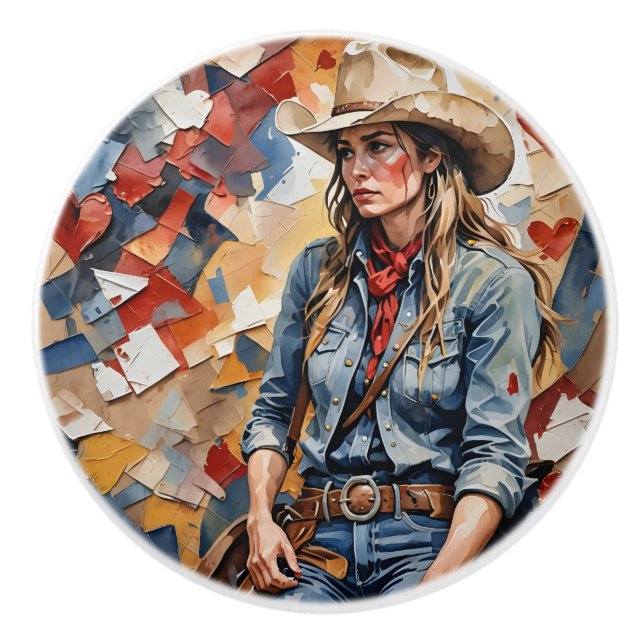 Cowgirl, "I Have Got This." Drawer Pull (Front)