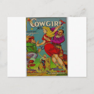 Cowgirl in a Red Dress Postcard