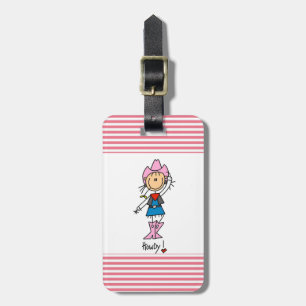 Cowgirl in Pink T-shirts and Gifts Luggage Tag