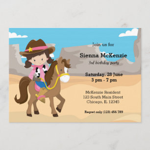 Cowgirl Invitation