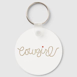 cowgirl key ring