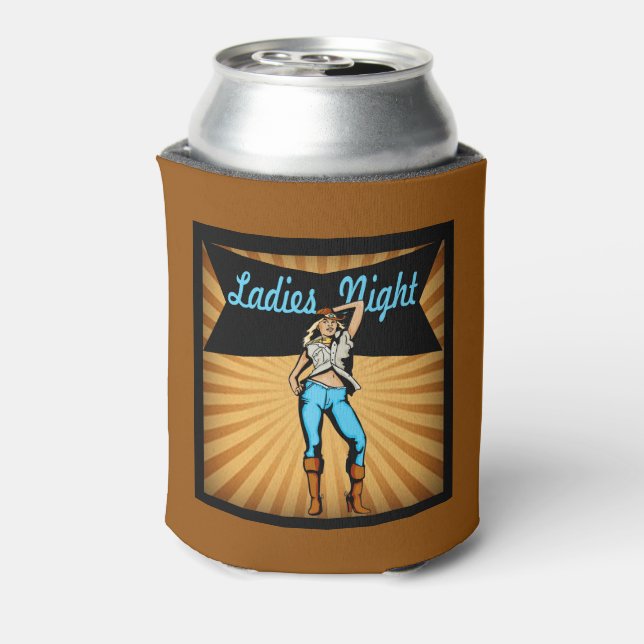 Cowgirl Ladies Night Can Cooler (Can Back)