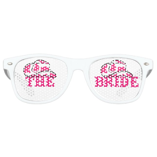Cowgirl Last Rodeo Bride Retro Sunglasses (Front)