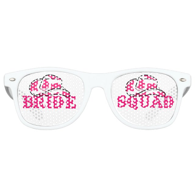 Cowgirl Last Rodeo Bride Squad Retro Sunglasses (Front)