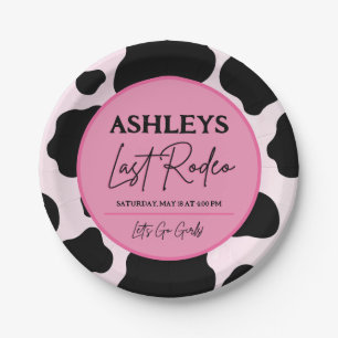Cowgirl Last Rodeo Personalized Party Plates