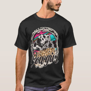 COWGIRL Leopard Cow Pattern Print Serape Rodeo 2 T-Shirt
