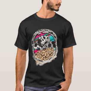 COWGIRL Leopard Cow Pattern Print Serape Rodeo 4 T-Shirt