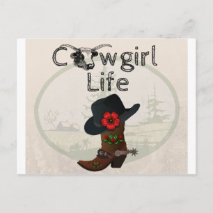 Cowgirl Life Postcard
