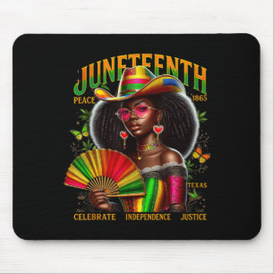 Cowgirl melanin girl juneteenth 1865 black pride mouse mat