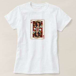 Cowgirl Midwest Queen of Hearts Card - Love Luck T-Shirt