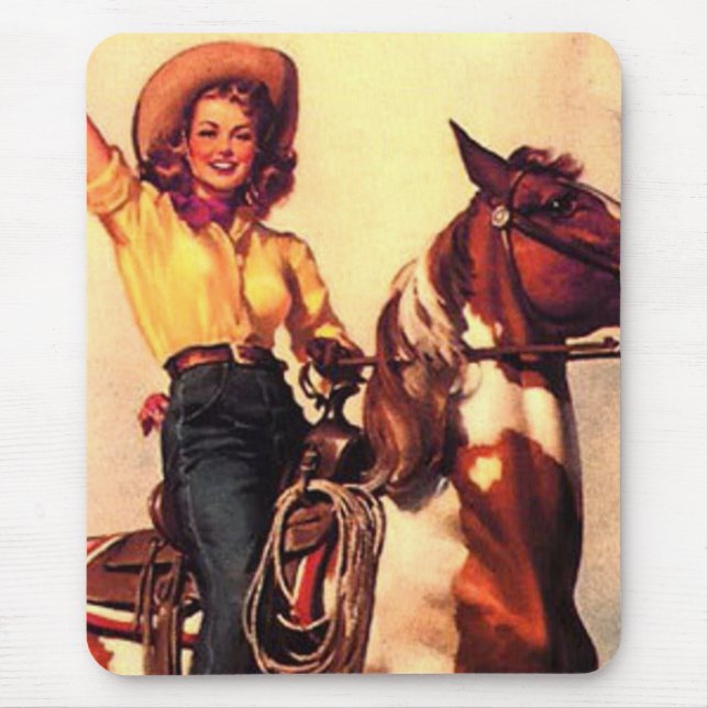 Cowgirl Mouse Mat (Front)