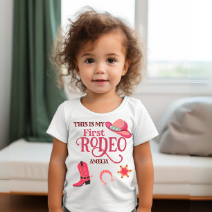 Cowgirl My 1st Rodeo Baby girl first birthday  T-Shirt