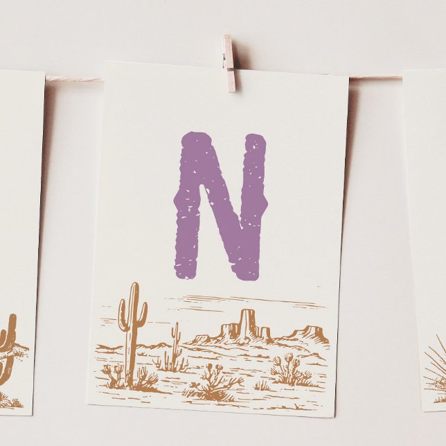 Cowgirl "N" High Chair Bunting Banner Card (Creator Uploaded)