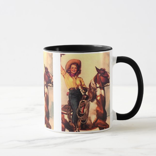 Cowgirl on Her Horse Mug (Right)