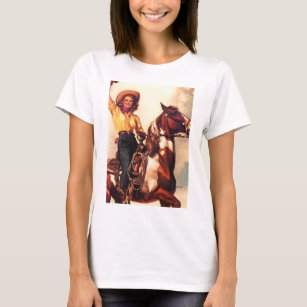 Cowgirl on Her Horse T-Shirt
